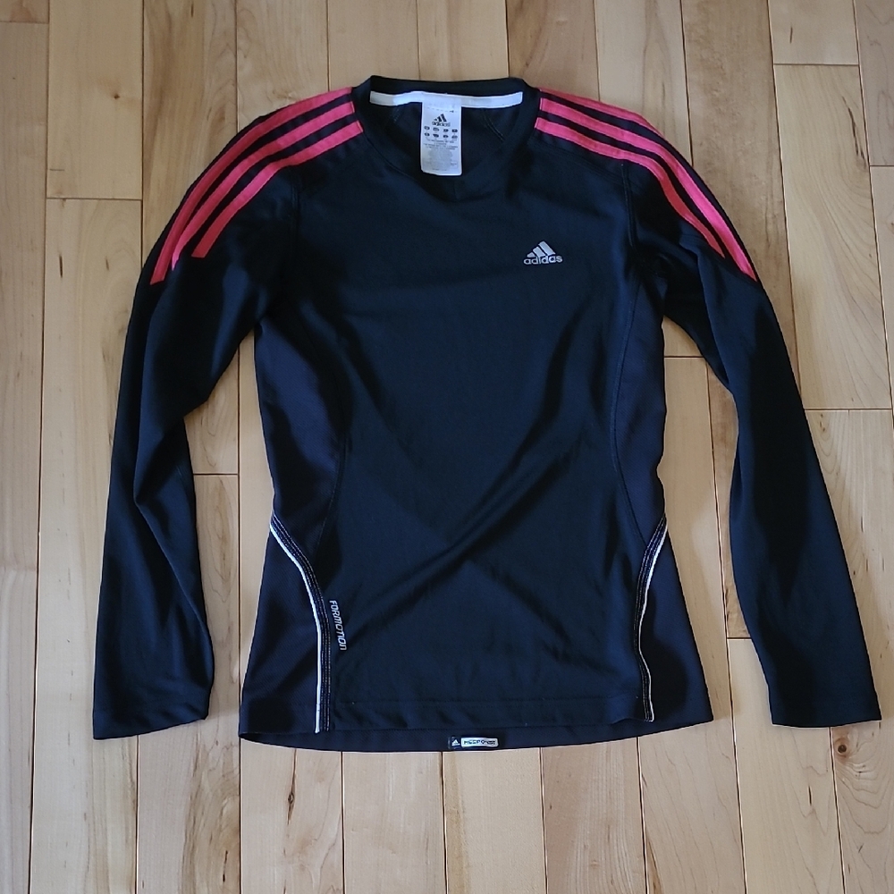 Adidas Women's Size XS Black and Pink Long Sleeve Top